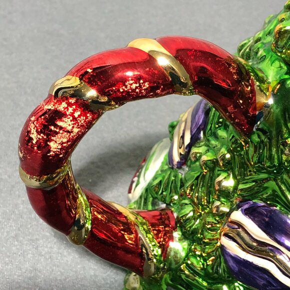 Ceramic Christmas Tree Teapot Hand Painted Metallic Glazed 1998 By Allure Home - Picture 9 of 16